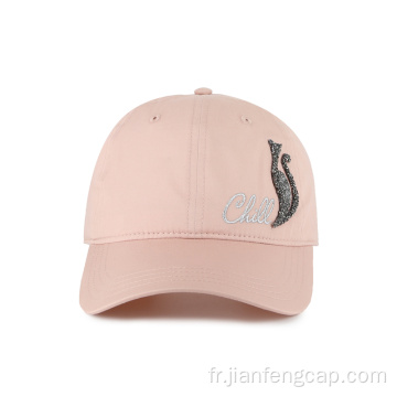 casquette de baseball pour femme avec logo brillant personnalisé